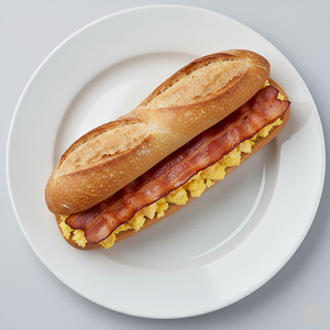 Sausage & Bacon Baguette 