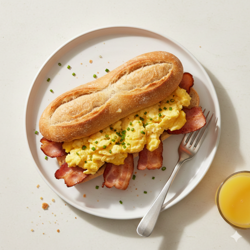 Egg & Bacon Baguette 